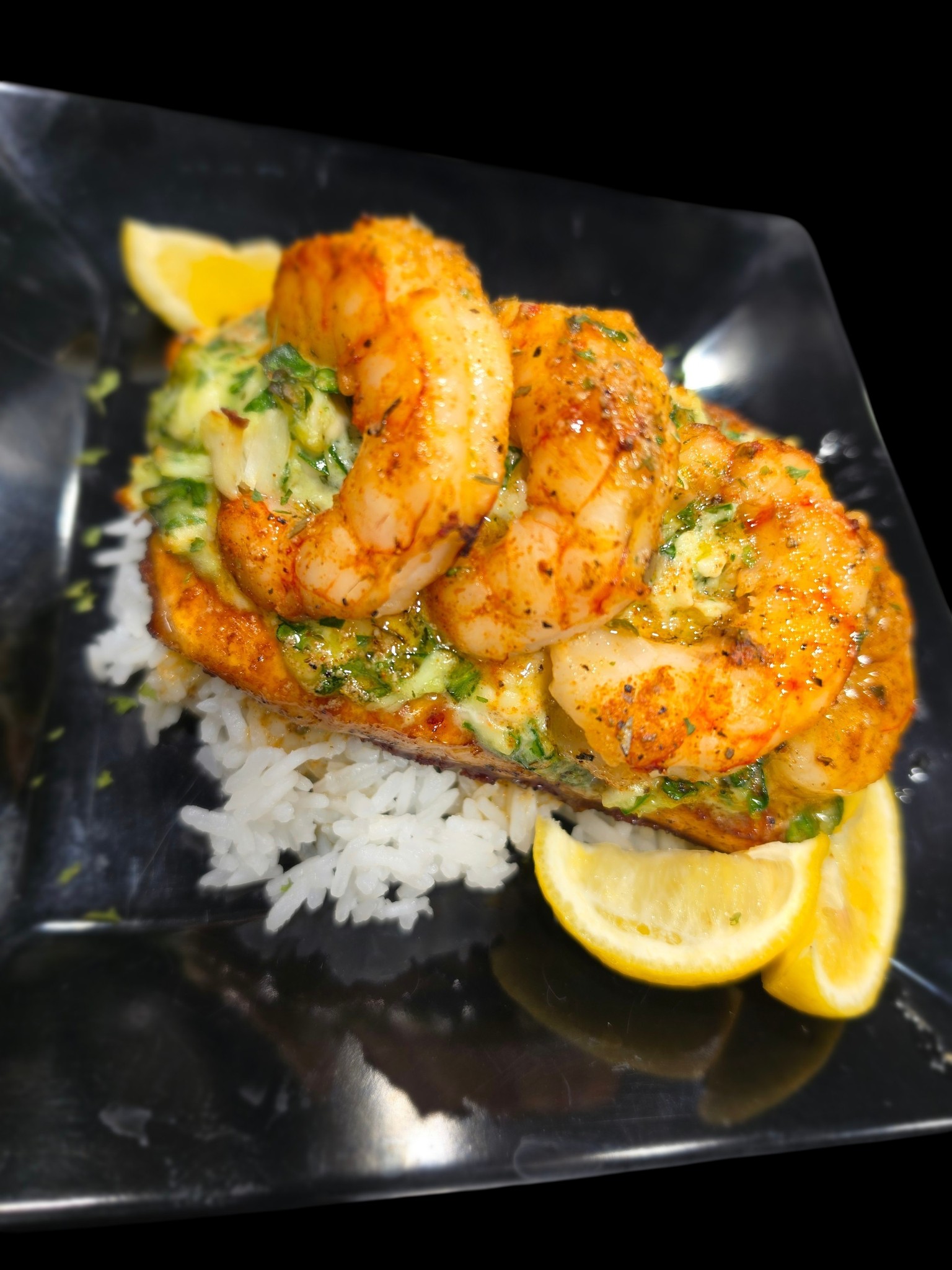 Wacky Wednesday: Crab Stuffed Salmon & Sweet Chili Shrimp